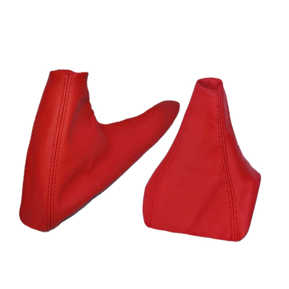 Torch Red Leather 13 Inch Shift & E-brake Boot Cover For BMW Z3 1995-2002 M3 Coupe E46 2001-2006